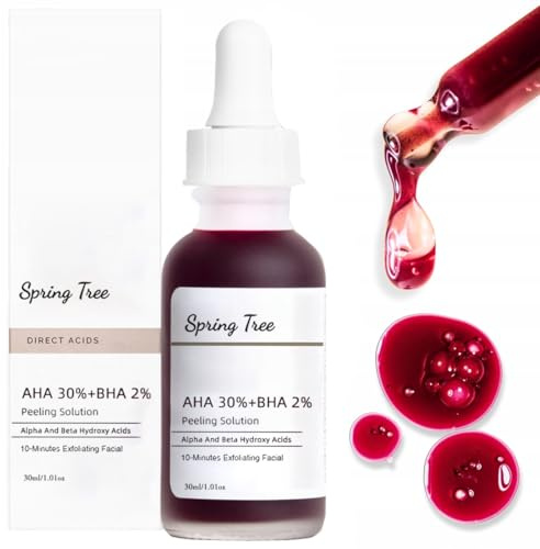 LAKPYN 2 PCS AHA 30% + B_HA 2% Peeling-Lösung, B_HA Peeling-Lösung, Fruchtsäure-Gesichtsserum zur Reinigung der Poren, feine Linien, Feuchtigkeitsserum für strahlende Haut