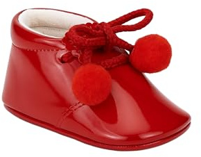 SIRRI Botines unisex de charol para bebé, estilo clásico y elegante, ideales para recién nacidos que empiezan a caminar Tamaño 16