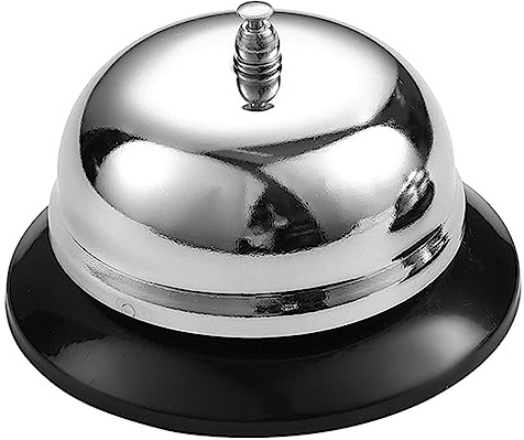 Kfwfuaee Campanas de metal antioxidantes para entrenamiento de mascotas, herramienta de cocina para mesa, escritorio, recepción, llamadas, campanas de acero inoxidable