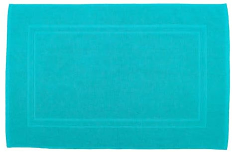 Julie Julsen Bade- / Duschmatte, Baumwoll-Qualität, Premium, 900 g/m², Baumwolle, Türkis, 50 x 40 cm