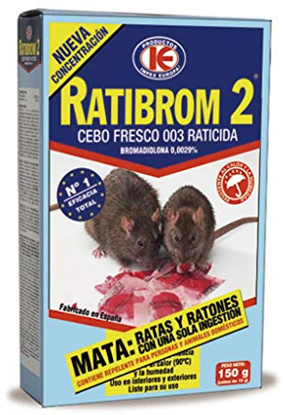Ratibrom 2 - Cebo Fresco Raticida, 150 gr