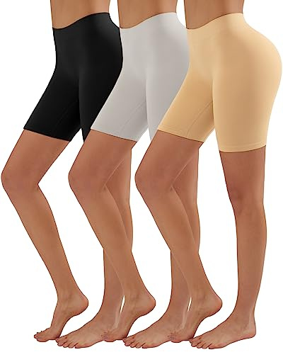 YADIFEN Slip Shorts for Under Dresses Women Seamless Anti Chafing Underwear Shaping Boyshort Smooth Thigh Biker Short Panties