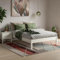 ESTADESIGN Massivholzbett 180x200 cm aus Birke, skandinavisches Design, Doppelbett mit Kopfteil, stabil und geräuschfrei, Farbe Elfenbein, Lieferung ohne Lattenrost – freie Wahl für Ihren Komfort