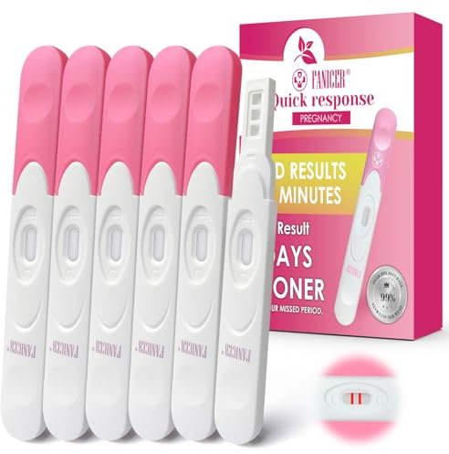 6 Pezzi test di gravidanza, test gravidanza precoce Confezionate Singolarmente, Rilevamento rapido in 3-5 minuti, Rilevazione Rapida Test Familiare gravidanza Precoce