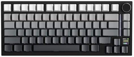 ATTACK SHARK X820 Ultra Tastiera Meccanica Wireless con Display TFT Intelligente e Manopola, Tastiera da Gaming 75% Hot Swappable, BT/2.4G/USB-C, LED RGB, Tasti PBT (Gradiente Nero - Switch Gift)