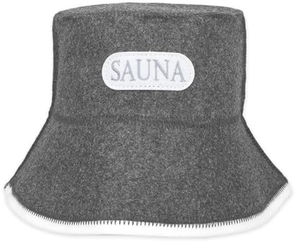 Gorro de Sauna Lana para Hombre, Gorro Tradicional de Banya Gorros Sauna Lana Gris Natural Gorros Aislante para Spa Baño Vapor Casa Baños