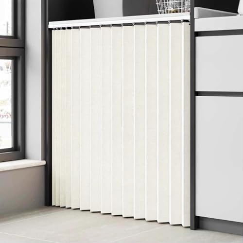 DSSHENGDS Cortinas con riel Deslizante Plegables multifuncionales Personalizadas, adecuadas para armarios y guardarropas-White- W100cmxH80cm