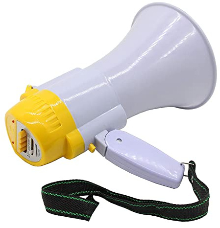 megafon, Megafonhögtalare PA Bullhorn Handhållen Megafon med volymkontroll och röstinspelare