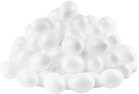 Ideen mit Herz Kunststoff-Eier mit Loch, 6 cm hoch, Ø 4,5 cm, weiß, 100 Stück