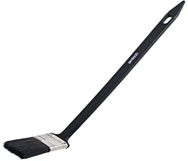 Amtech G4490 Long Reach Angled Paint Brush, 1.5” (38mm) Radiator Paint Brush, No Bristle Loss design with 30cm handle