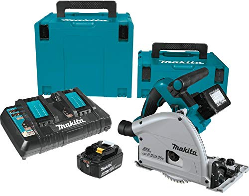 Makita XPS01PTJ 5.0Ah 18V X2 LXT Lithium-Ion (36V) Brushless Cordless 6-1/2 Plunge Circular Saw Kit (Renewed)