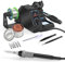 Toolour 2-in-1 Soldering Station 700W with Hot Air Gun and Soldering Iron, LCD Display, Fast Heat-Up, Temperature Compensation, 100-500℃ Adjustable, Auto Sleep, for Beginner & DIY Electronics Repair