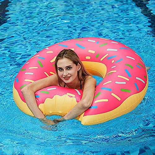 Flotador Inflable de Piscina, GUBOOM Flotador Inflable Gigante para Piscina de Donut Flotador Inflable de Piscina Inflables Fruto Anillo de Natación Verano El Aire Libre de la Playa