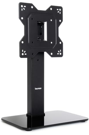 VulTech BTV-TB2343LITE Staffa da Tavolo Serie LITE per TV 23-43 Monitor/LED LCD Plasma - Altezza Regolabile, VESA 75x75 a 200x200, Design Salvaspazio