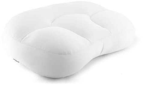 CELLUSTOP Ergonomisk moln anti-rynkkudde - skummikrokulor - ventilerande, maskintvättbar, 46,5 x 28,5 x 12,5 cm - vit