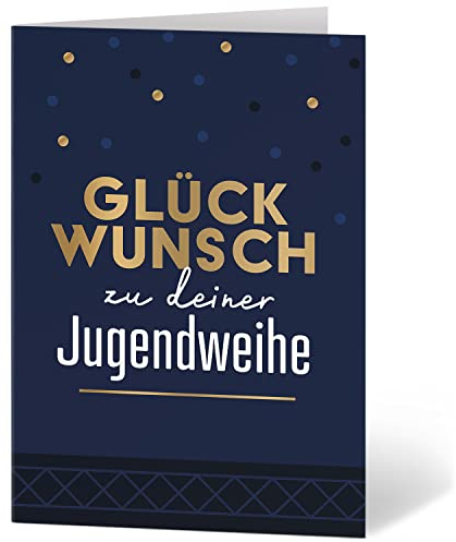 Einladungskarten Manufaktur Hamburg XXL Glückwunschkarte A4 zur Jugendweihe - große Karte mit Umschlag Jugendfeier Grußkarte für Jungen und Mädchen Motiv 27
