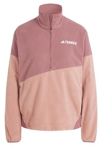 adidas Kvinnor Terrex Multi CLIMAWARM Fleece Anorak, Burgundy/Warm Clay, XS