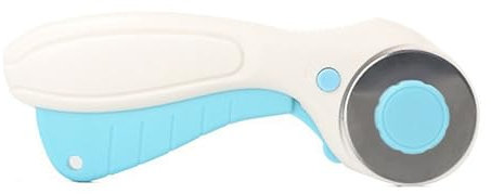 Juego de cortadores giratorios de 45 mm: cortador giratorio ergonómico con cerradura y 2 cortadores de repuesto para coser