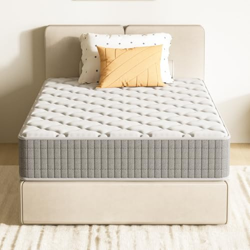 DEWINNER Matelas 90x190 - Épaisseur 22 cm - Mousse À Mémoire Matelas - Fermeté Moyenne - Soutien Parfait - Respirant - Réversible à Deux Faces - Gris