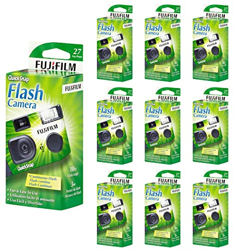 FUJIFILM QuickSnap 400 27 Exposures Disposable Camera 10-Pack Photo Bundle