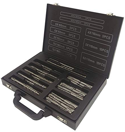 56 tlg. SDS Plus Hammerbohrer Set Betonbohrer Steinbohrer 4,0-12,0 mm SDS+