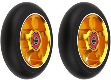 SM SunniMix 2 Ersatzräder 100mm Ersatzrad Aluminium Rollen Wheels, Gold