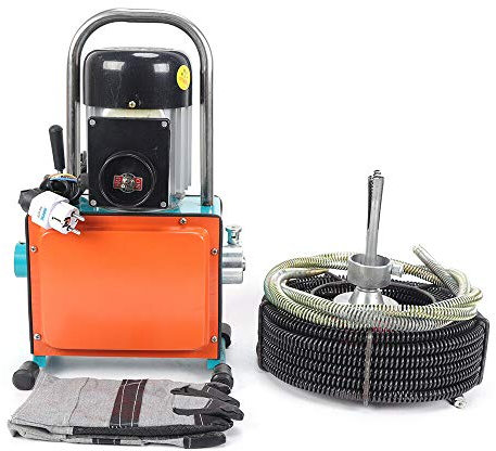 Acesunny 1000 W rörrensare rörrengöringsspiral 16 mm för Ø 20–150 mm rörledningar kommersiell avloppsrenare 1000 W rörrengöringsanordning rörrensare avloppsrensning