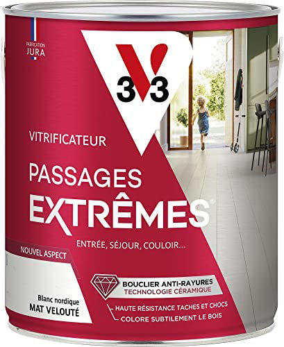 V33 Vitrificateur parquets Passage Extrème, Blanc nordique, 2,5L