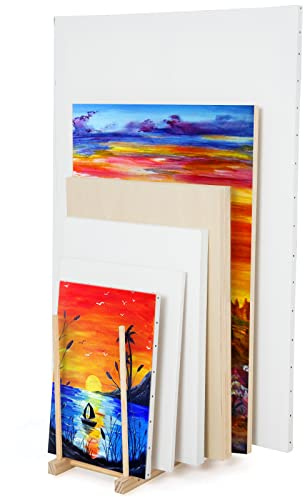 Falling in Art Estante de Almacenamiento Grande de Madera para Arte – Soporte de Secado de Lienzo para Obras de Arte, Marcos, lienzos, tableros de Dibujo, Impresiones, Paneles, exhibición de Pinturas