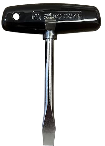 Filmsticks Destornillador ranurado con mango en T de 10 mm con longitud de eje extendida, destornillador de cabeza plana de acero al carbono con barra en T de plástico ABS, ideal para juegos de