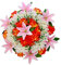 Mokylor Couronne de Cimetière Artificielle de 19,7 Pouces, Couronne Funéraire Artificielle en Soie, Chrysanthème, Lys, Couronnes Funéraires, Couronne Commémorative de Printemps pour(Rose)