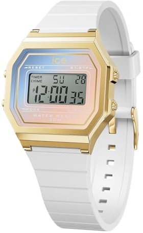 Ice-Watch - ICE digit retro White majestic - Weiße Damenuhr mit Plastikarmband - 022718 (Small)