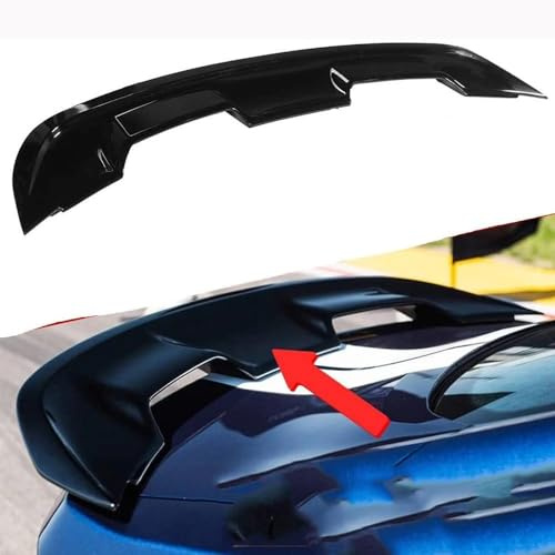 TAPHET Becquet Arrière pour Ford Mustang GT500 GT350 2015-2020, Aileron Coffre Arrière Spoiler Toit Queue, DéCoration Accessoires (Color: Noir, Matériau: ABS, Finition Extérieure: Noir)