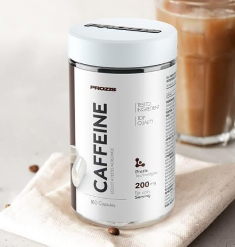 Prozis Caffeina 180 capsule - caffeina pura concentrata. Aumento energia e concentrazione