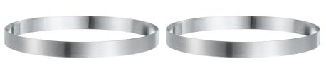 QUARKZMAN 2Pz Anello per Dolci Rotondo 20cm x 2cm Acciaio Inossidabile Senza Saldature per Dolci Specchio Rivestimento per Cottura Dolci frittella Inglesi Strumento