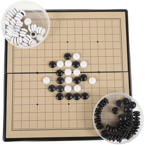 TOYANDONA Magnetic Go Game Set Portable Standard Board for Beginners with Storage Box Enhances Logical Thinking Skills