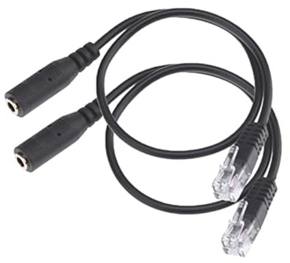 Laroal Cavo Adattatore RJ9 a 3,5 mm, convertitore per Cuffie, Cavo Audio Mobile per Cuffie da Computer a Cuffie per Cellulare (2 Confezioni)