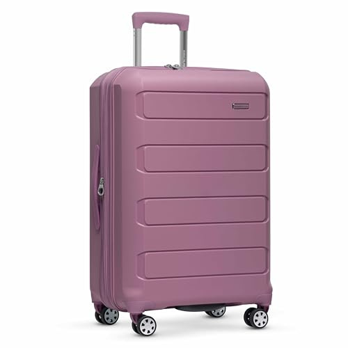 Traveler's Choice Pagosa Hardshell Expandable Luggage with Spinner Wheels, Mauve, 30-Inch Large