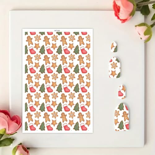 12 Sheets Christmas Theme Transfer Paper for Polymer Clay, 5.82X3.93 inch Transfer Sheets Polymer Clay, Print Polymer Clay Transfer Paper for DIY Art Jewelry Earrings Making