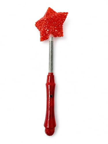 LED Star Magic Wand for Kids, Light Up Fairy Princess Wand with Flashing LED Lights and Sound, Red Glowing Star Wand Toy for Girls Boys Party Favors Costume Cosplay Pretend Play Birthday Gift - 30 cm