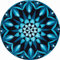 Grund ERKENNTNIS-Mandala runde ø 80 cm, türkis Badteppich, Kunstfaser, 80 x 12 x 1,8 cm