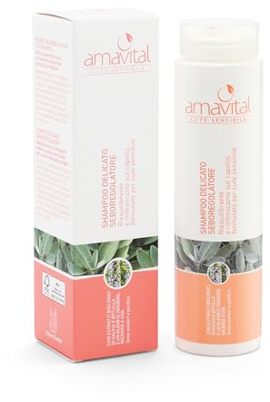 Sanftes, talgregulierendes Shampoo für empfindliche Haut. Amavital