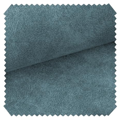 novely® COUEN Ultraweicher Antik Möbelstoff - Vintage Velours Polsterstoff - Pflegeleichte Meterware 1lfm | Farbe: 19 Azurblau