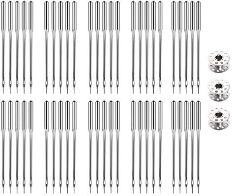 Aiguille Machine a Coudre, 100PCS Aiguille a Coudre, Aiguilles Machine à Coudre à Pointe Régulière Universelle pour Singer, Brother, Janome, Varmax, Tailles HAX1 65/9, 75/11, 90/14, 100/16, 110/18