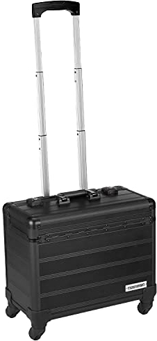 anndora 4 Rad Business Trolley TSA Office Alu Schwarz