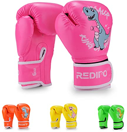 Redipo Kinder-Boxhandschuhe für Jungen und Mädchen, Jugend-Box-Trainingshandschuhe für Kinder von 3–15, 4 und 170 g Boxsack, Kickboxen, Thai-Handschuhe, MMA Training, Sparring-Handschuhe