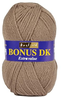 Hayfield Bonus DK Pelote de laine à tricoter double fauve (571), 100 g par Sirdar