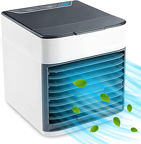 VVLXRIC Rinfrescatore d'Aria - 7 Luci Colorate Mini Raffreddatore d'Aria, Protezione Ambientale Ventilatore Raffrescatore, per Camera, Ufficio, Cucina, Auto, Casa