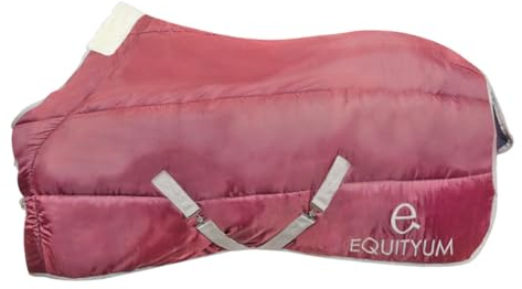 Couverture Box Equityum Iris 150 g • 420D, couverture d'excellente facture, utile pour protéger le cheval des surtensions de température (120 cm, bleu) (135 cm, bleu) (135 cm, Bordeaux)