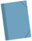 itenga große Zeichenmappe DIN A2 - Farbauswahl - Gummizugmappe Sammelmappe - für Kinder Jugendliche Schüler Mädchen Jungen Erwachsene (pastell blau)